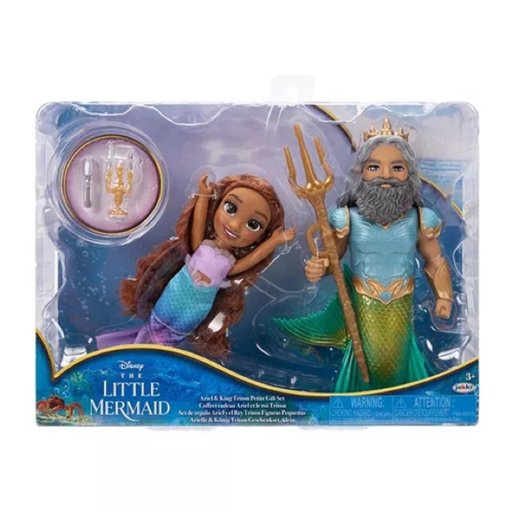 Disney The Little Mermaid Ariel, King Triton, And Accessories New In Box